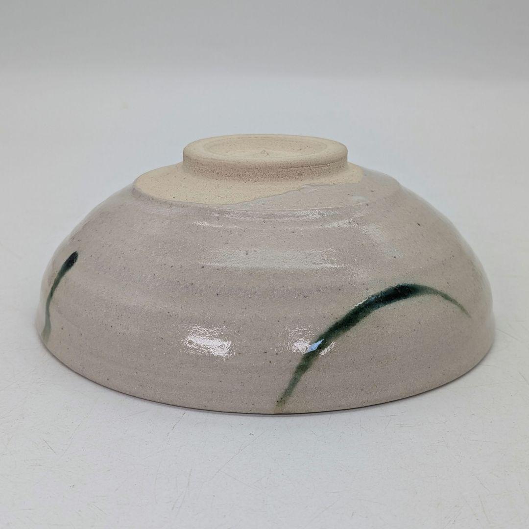 山月窯 川本了生 弥七田織部馬盥茶盌 共箱共布 美濃焼 抹茶碗 抹茶茶碗 茶道具