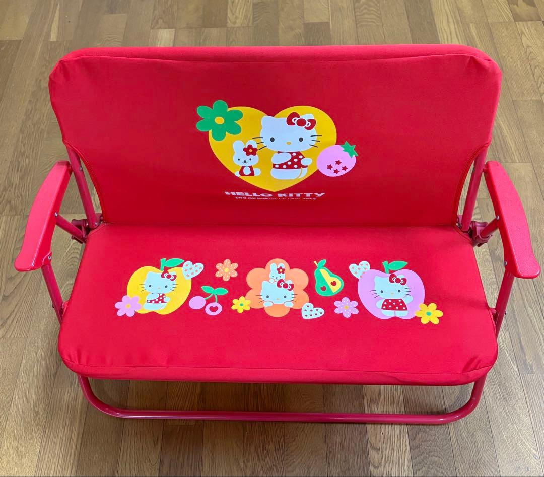 【希少】中古　2002年　ハローキティ　折りたたみ　アウトドアベンチ