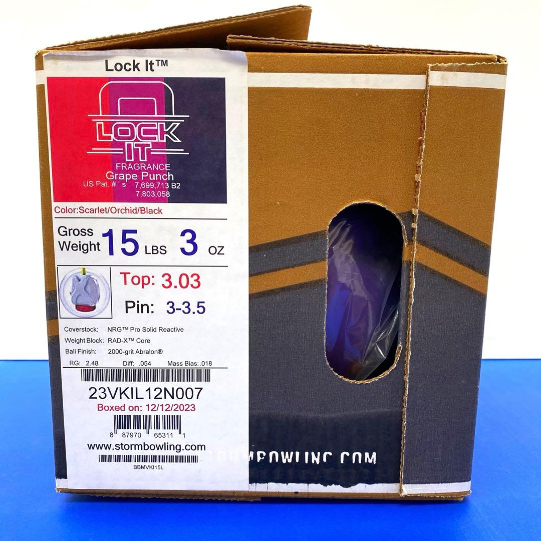 美品プラグ済み Lock IT ストーム Storm ボウリング ボール 中古品