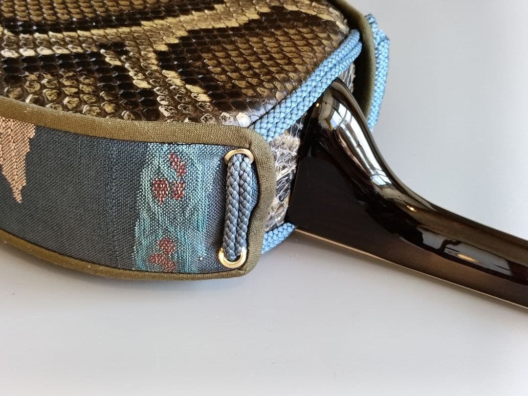 昭和の名工 佐久本盛信作 西平開鐘写し 八重山黒木ウジラミ材 本革一枚張り胴