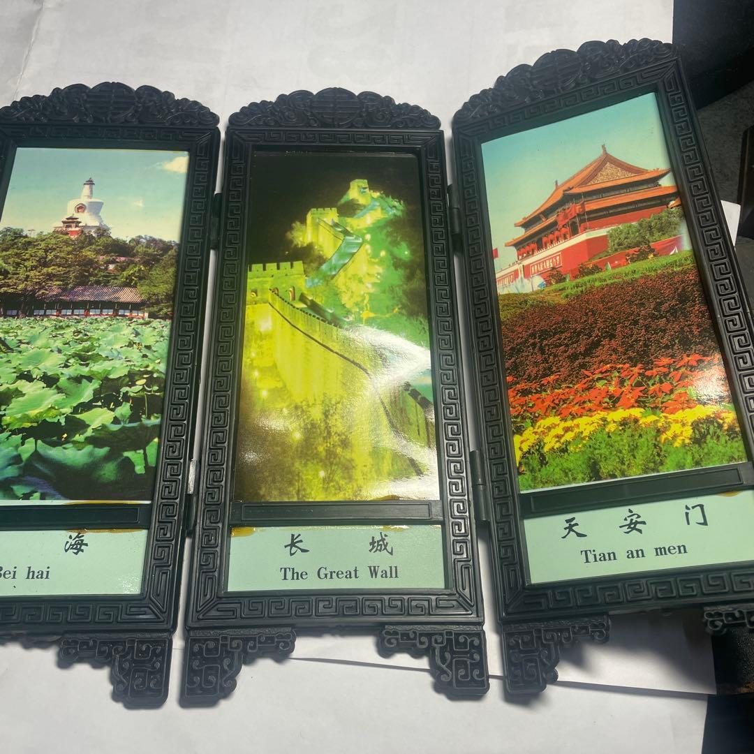 偉人屏風　毛沢東、周恩来、劉少奇、彭徳懐、鄧小平