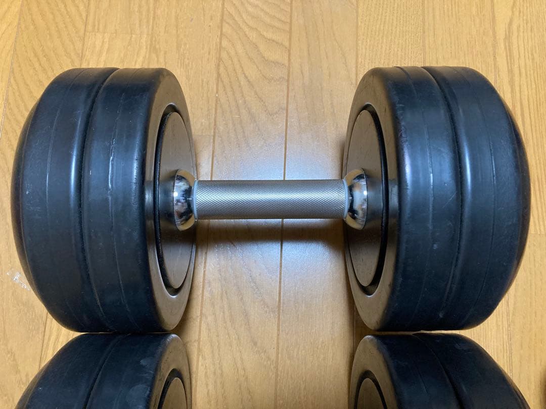 ②ivanko ジム用ラバーダンベル24kg　ゴールドジム アイロテック