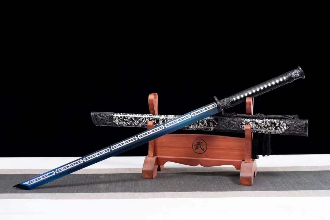 【黒金古刀―嵐の怒り】古兵器 武具　刀装具　日本刀　模造刀 居合刀 長尺