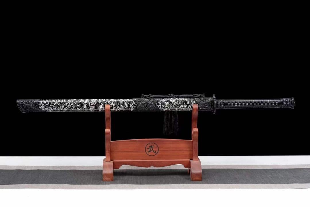 【黒金古刀―嵐の怒り】古兵器 武具　刀装具　日本刀　模造刀 居合刀 長尺