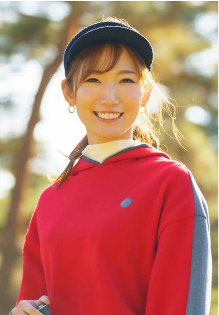 ランバンスポール　フード付きニット　レッド