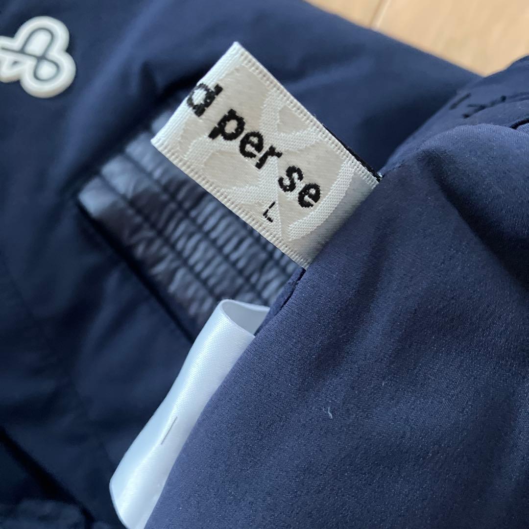 and per se 中綿入りゴルフ防寒パンツ メンズＬ　ネイビー