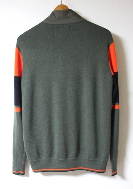 MARK&LONA(マークアンドロナ）ナイロン×ニット 切替 ジャケット L