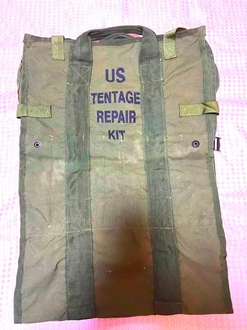 米軍 実物 テントリペアキットバッグ ナイロン