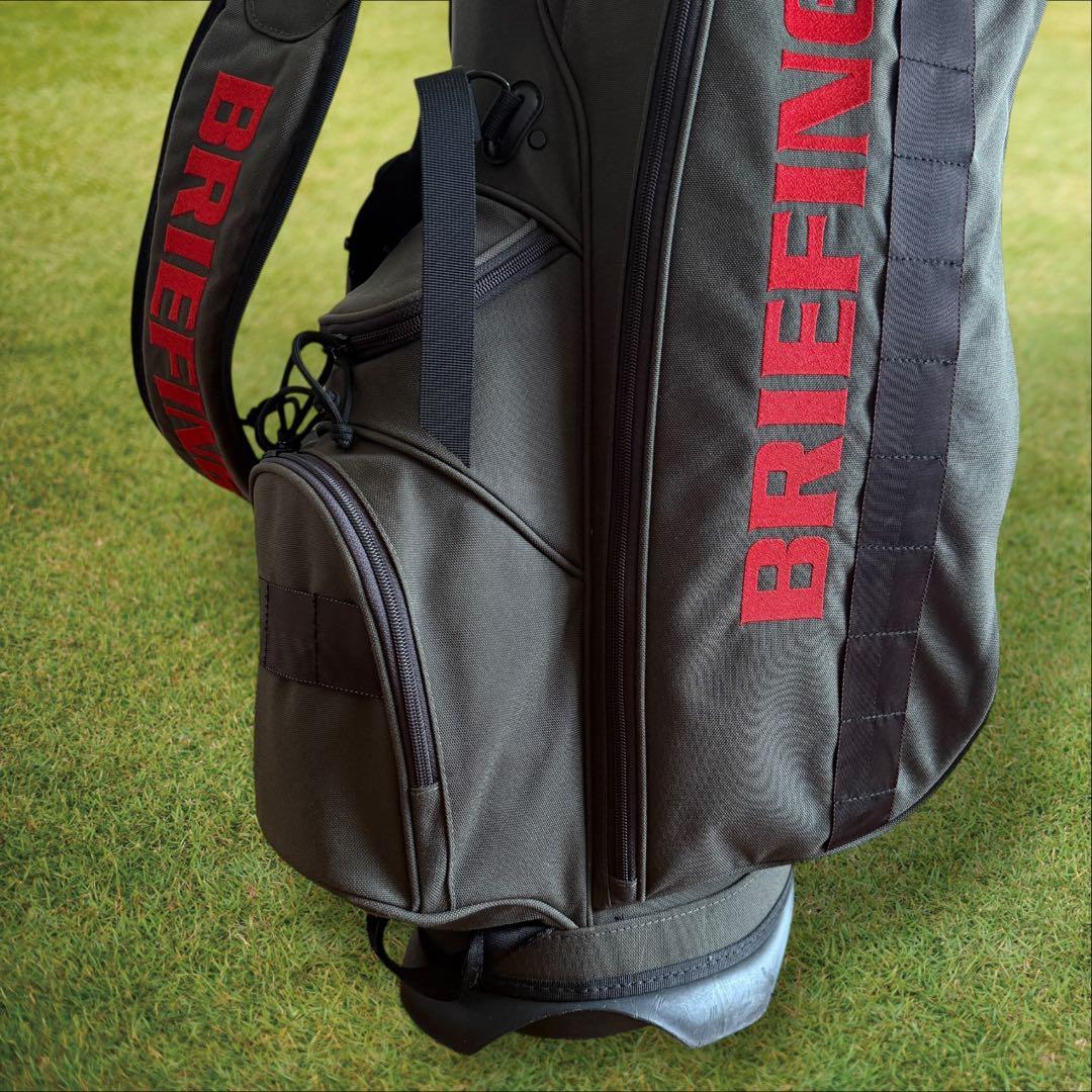 ブリーフィング　キャディバッグ　ショルダー式　スタンド式　軽量　チャコールグレー