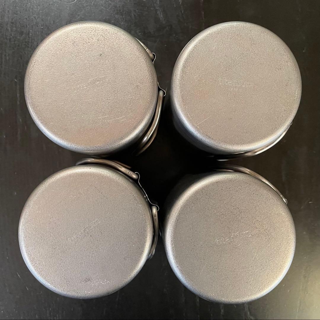  peak スノーピーク　チタンダブルマグ300ml 4個セット