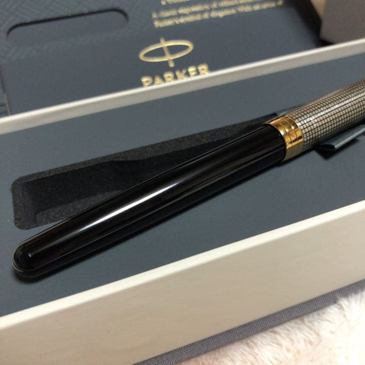新品未使用 パーカー ソネットプレミアム シルバー&ブラック シズレ 万年筆 F