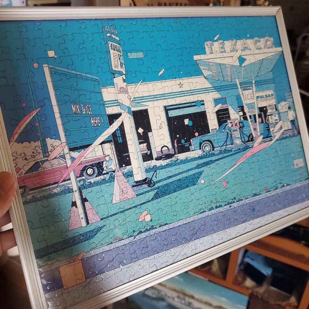 鈴木英人 テキサコ ガソリンスタンド ジグソーパズル