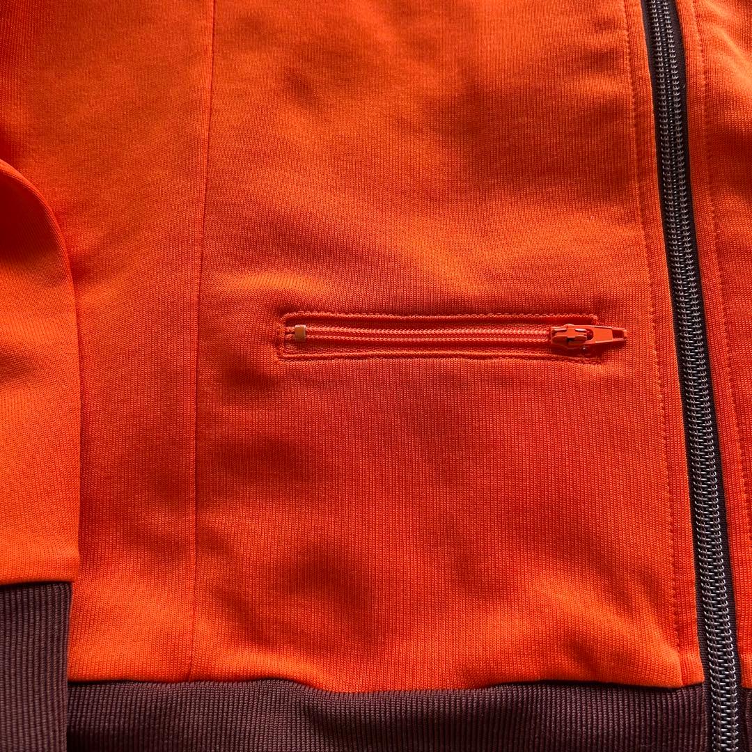 希少・極美品　adidas トラックジャケット オレンジ×茶 3番 刺繍 M相当