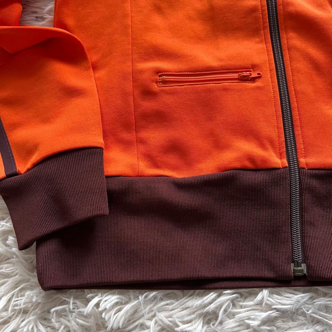 希少・極美品　adidas トラックジャケット オレンジ×茶 3番 刺繍 M相当