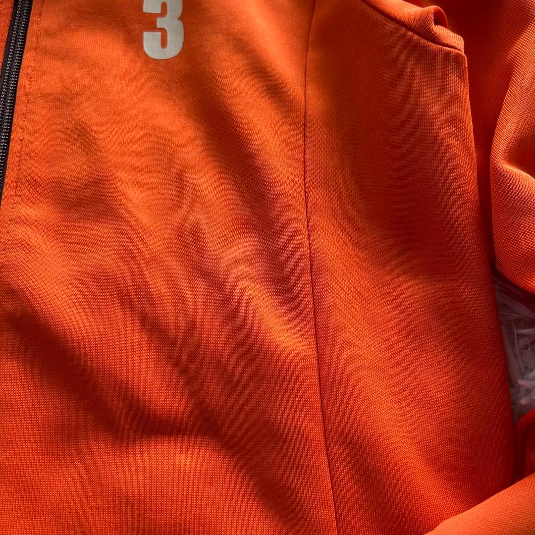 希少・極美品　adidas トラックジャケット オレンジ×茶 3番 刺繍 M相当