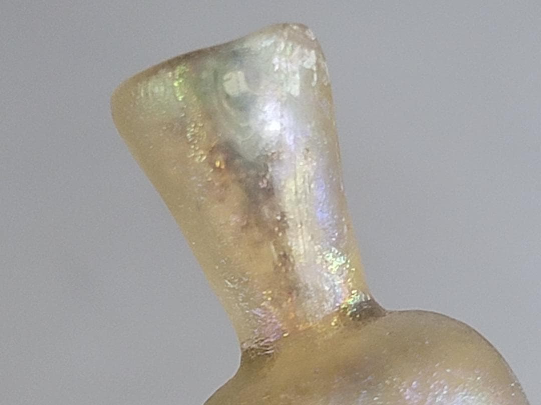 古代ローマングラス 銀化 小瓶 シリア 2個 発掘品 DT363