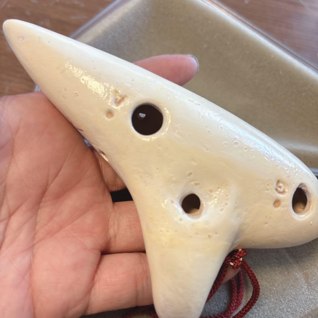 陶器製オカリナ ケース付き　アケタオカリーナ コルネチーノ RT-2F