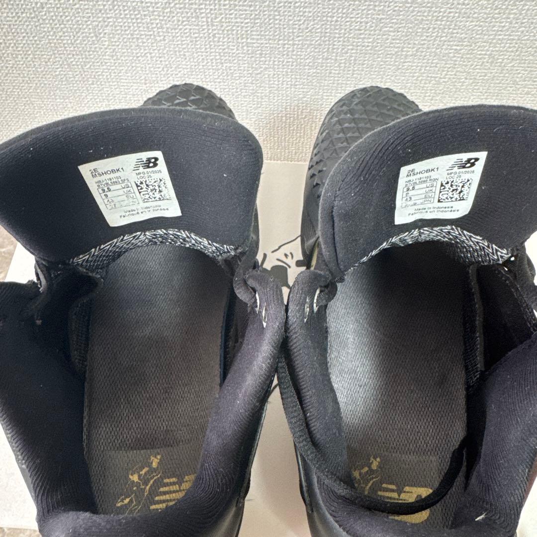 New Balance S01 野球用スパイク ブラック/ゴールド