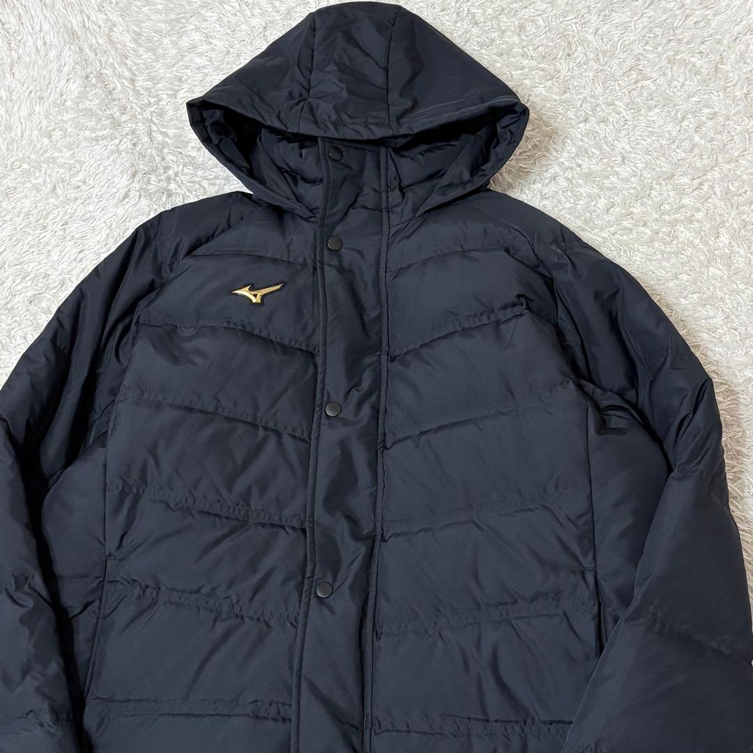 美品　Mizuno PRO ベンチコート ロング丈　ブラック　ダウンコート　L