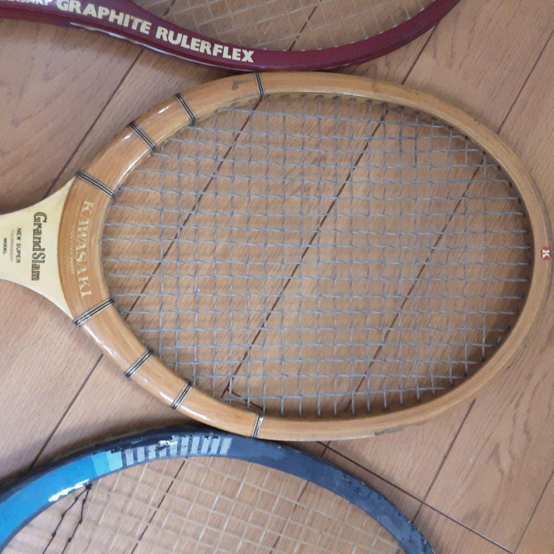 インテリアに テニスラケット 3本セット カワサキ他