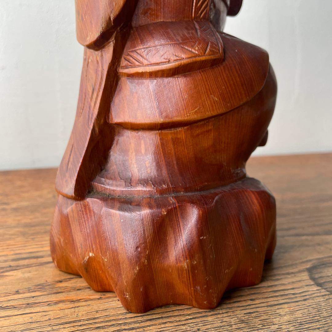 木彫り　獅子被り大黒天　獅子舞　大黒様　七福神　木製　縁起物