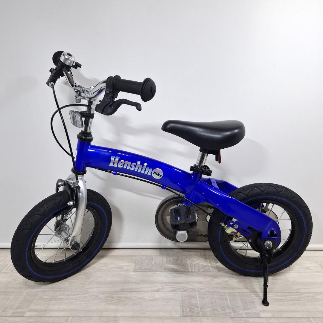 美品★へんしんバイク★12インチ★バランスバイク★取説 工具 スタンド付★ブルー