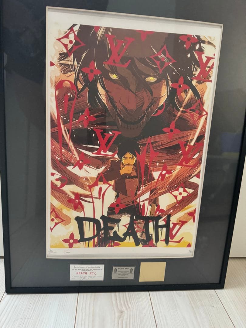 【激レア】DEATH NYC 額付き 世界限定100枚 進撃の巨人