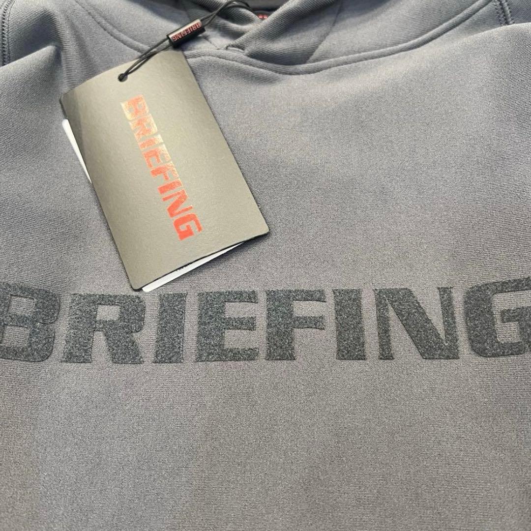 新品　BRIEFING MEN’S LOGO HOODIE チャコールM