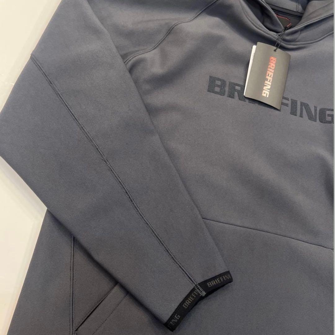 新品　BRIEFING MEN’S LOGO HOODIE チャコールM