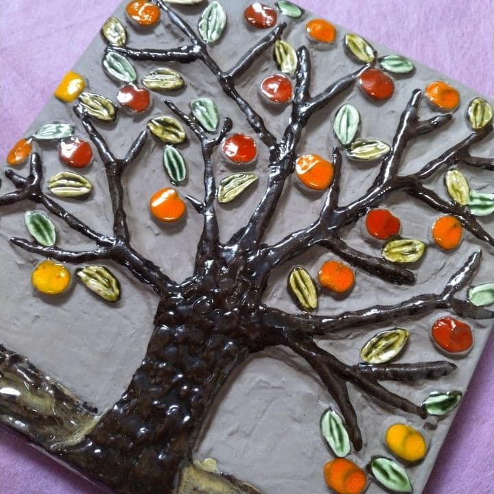 Jie Gantofta ジイ・ガントフタ リンゴの木 陶板 SWEDEN 新品