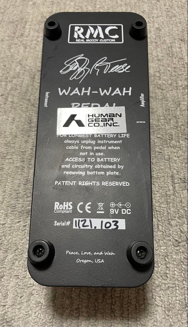 最終値下げ　RMC11 ワウペダル wah real mccoy custom