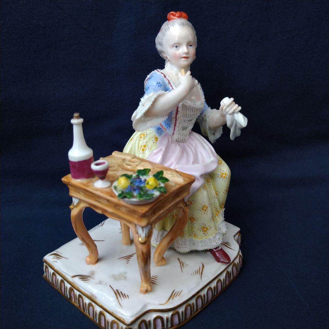 ✤1924年以前マイセン(Meissen)フィギュリン『五感の寓意(味覚)』