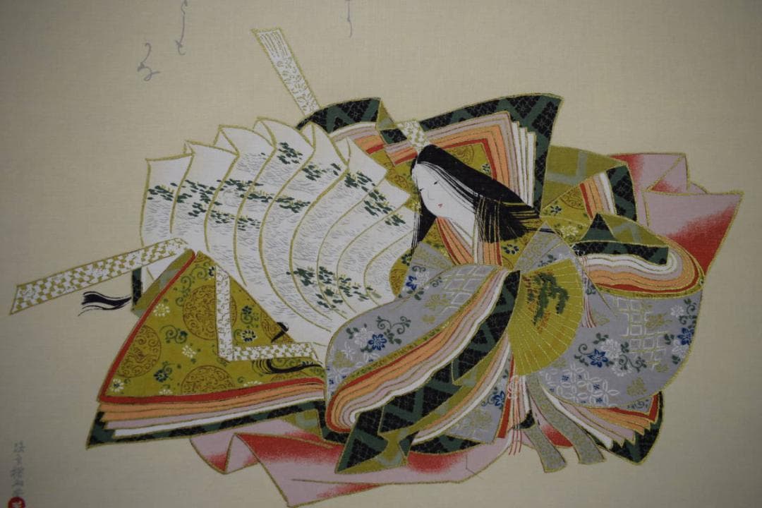 複製/狩野探幽/人物図/和泉式部/工芸/布袋屋掛軸HJ-386