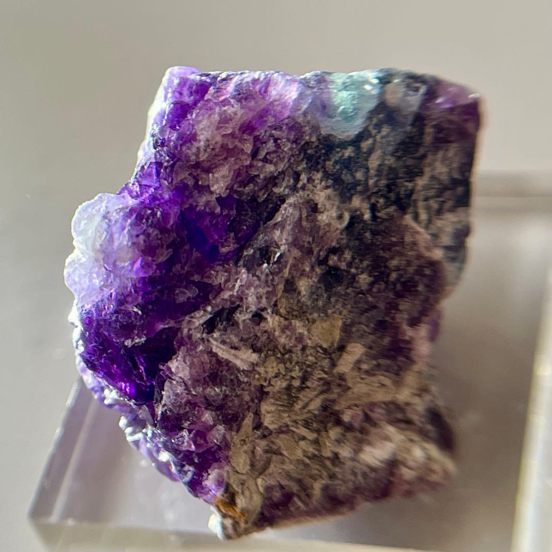 バイカラー フローライト 115.7ct 原石 パープル ブルー 鉱物 天然石