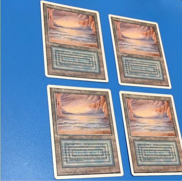 MTG デュアルランド Underground sea イタリア語版 4枚セット