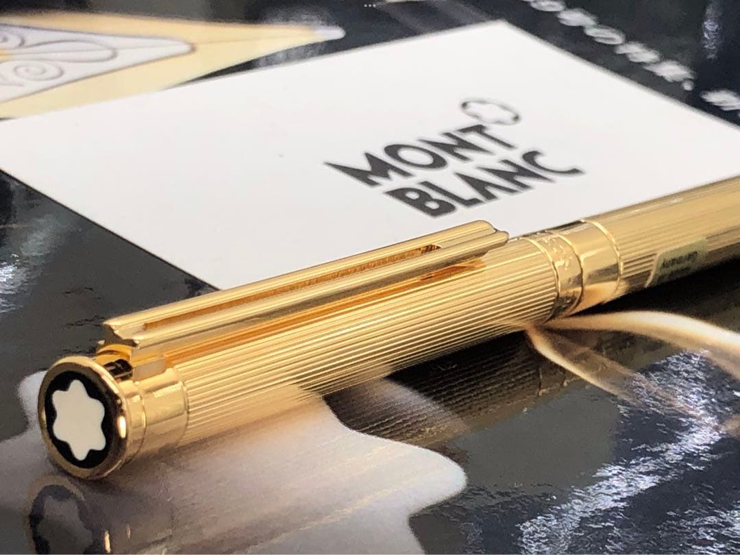 モンブラン　未使用！金運を引き寄せる黄金色！★輝く総金張り稀少なノブレス・ドゥエ