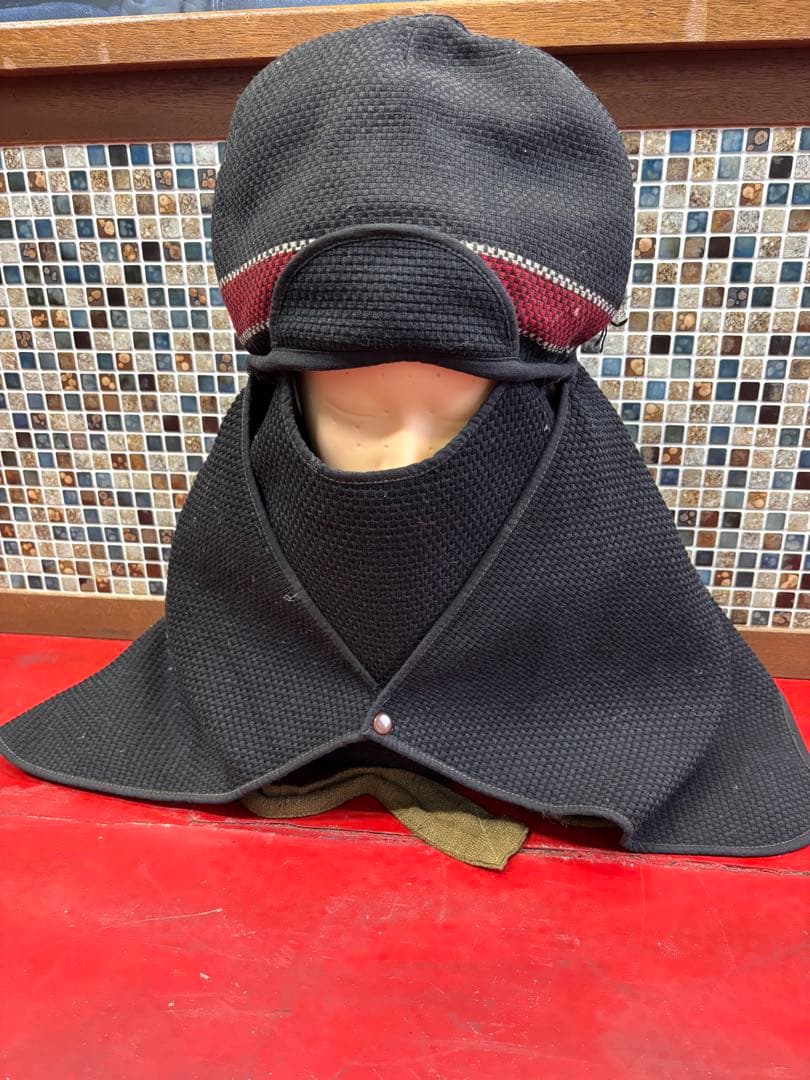 ◆ ジャパンアンティーク　消防団　防火頭巾　状態C