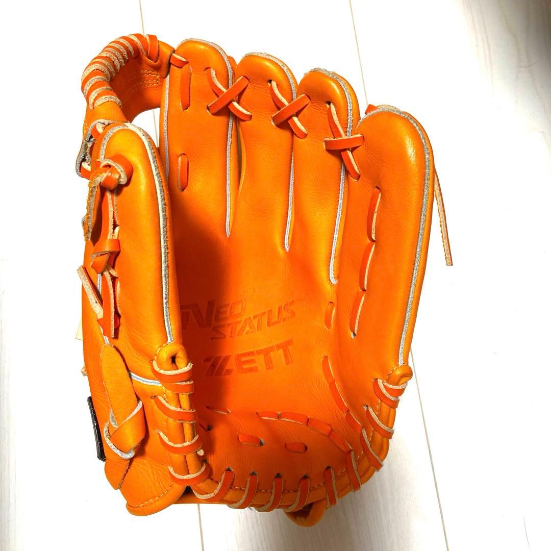 ZETT NEO STATUS 軟式グローブ オレンジ