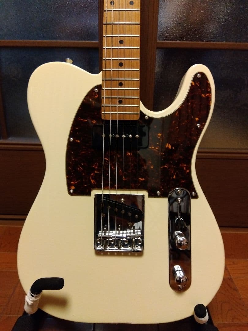 美品 BacchusテレキャスターBTE−2−RSM/M OWH ハードケース付