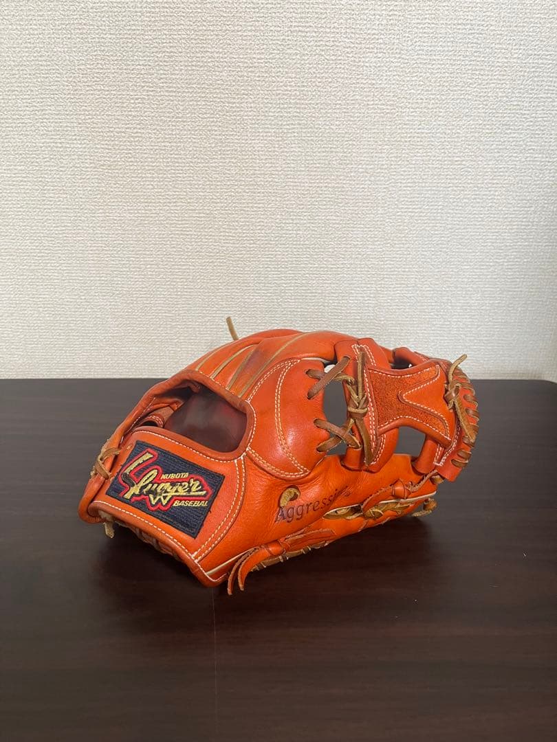 久保田スラッガー　グローブ　軟式用　内野用　右投げ用　オレンジ 大人用