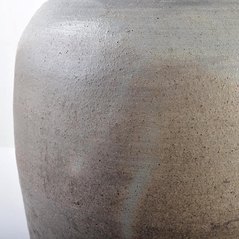 伊部焼　古伊部　大水指　壺　高さ約29㎝　時代箱　MR8815B