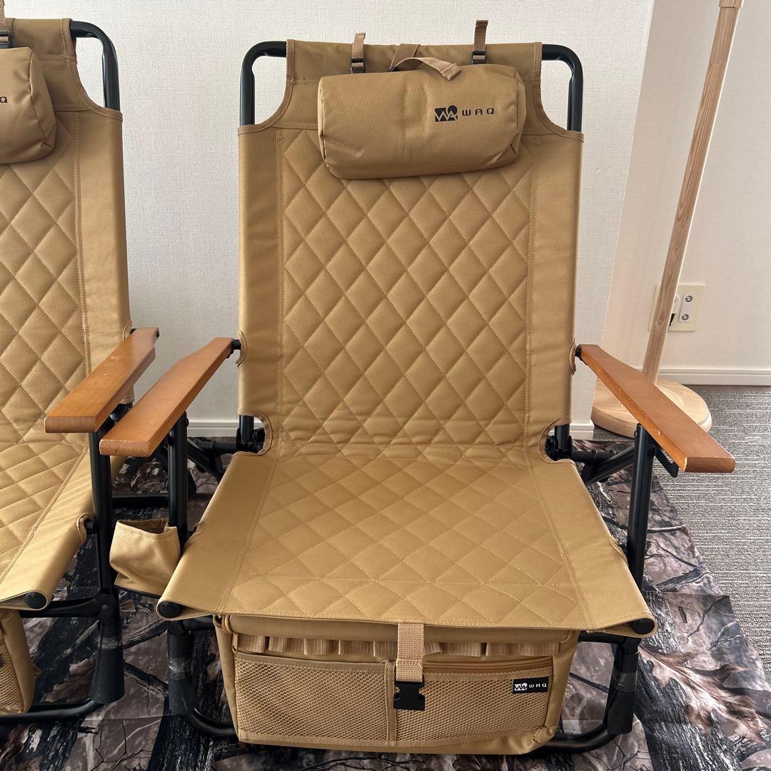 2個セットWAQ Reclining Low Chairリクライニングローチェア