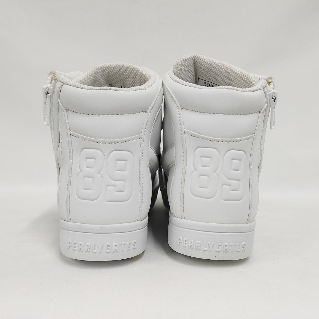 ○★新品 未使用 パーリーゲイツ ミドルカット ゴルフシューズ ホワイト22.5