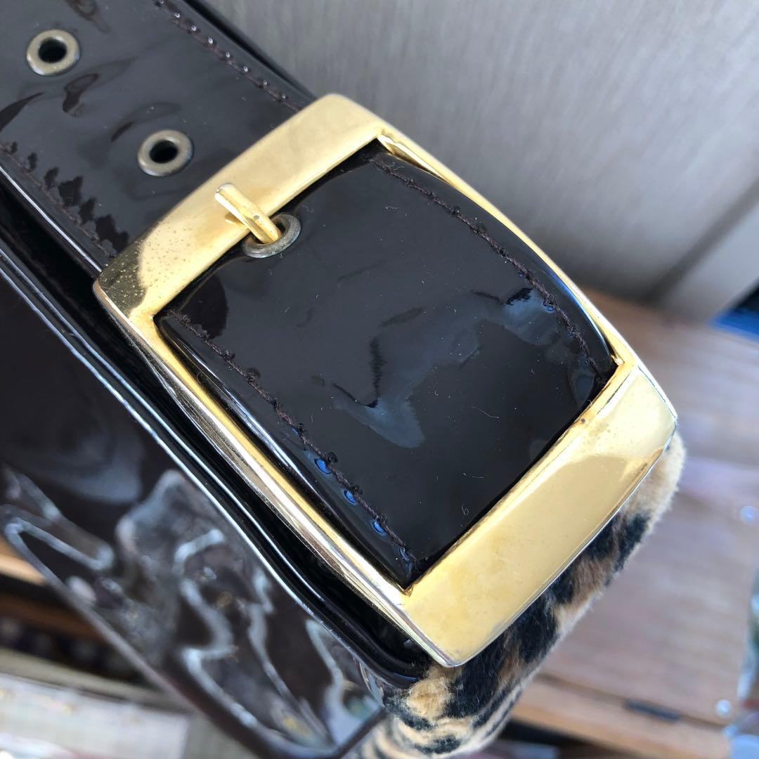 平成レトロ　1997年　サンリオハローキティ　 ヒョウ柄肩掛けバッグ　レア