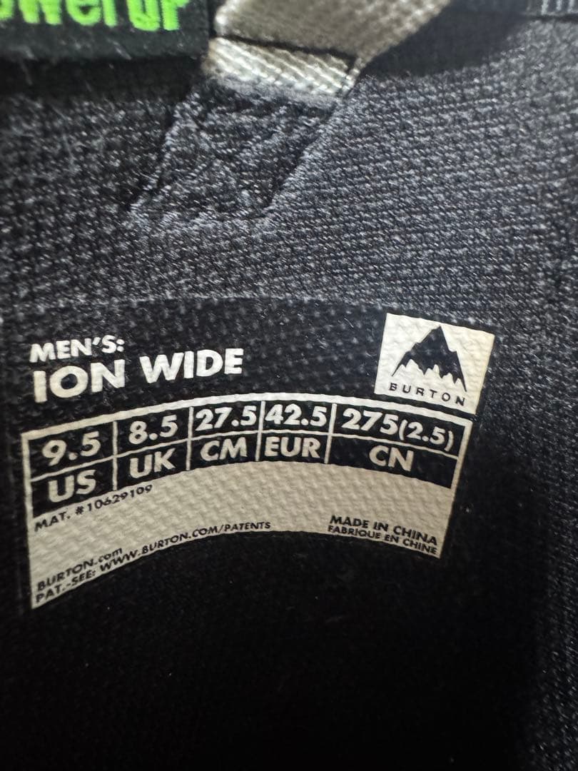 BURTON Ion Wide Speedzone サイズ27.5