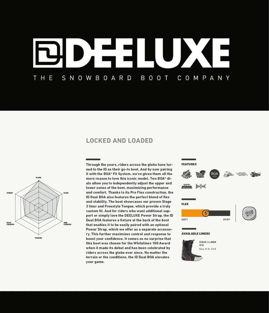 ID DUAL BOA ホワイト スノーボードブーツ 23.0