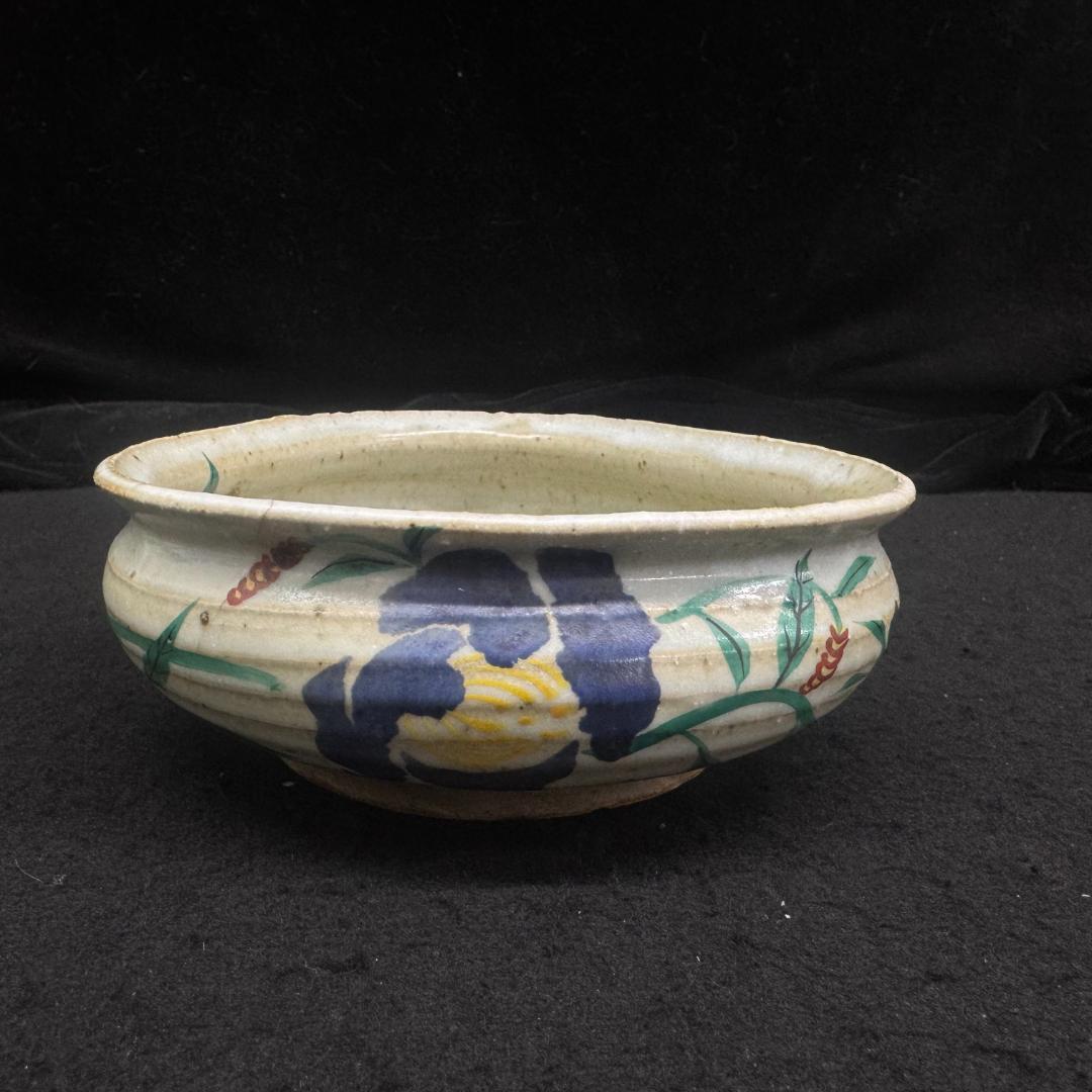 希少！源右衛門　注ぎ口付き　古伊万里風　抹茶茶碗 時代物