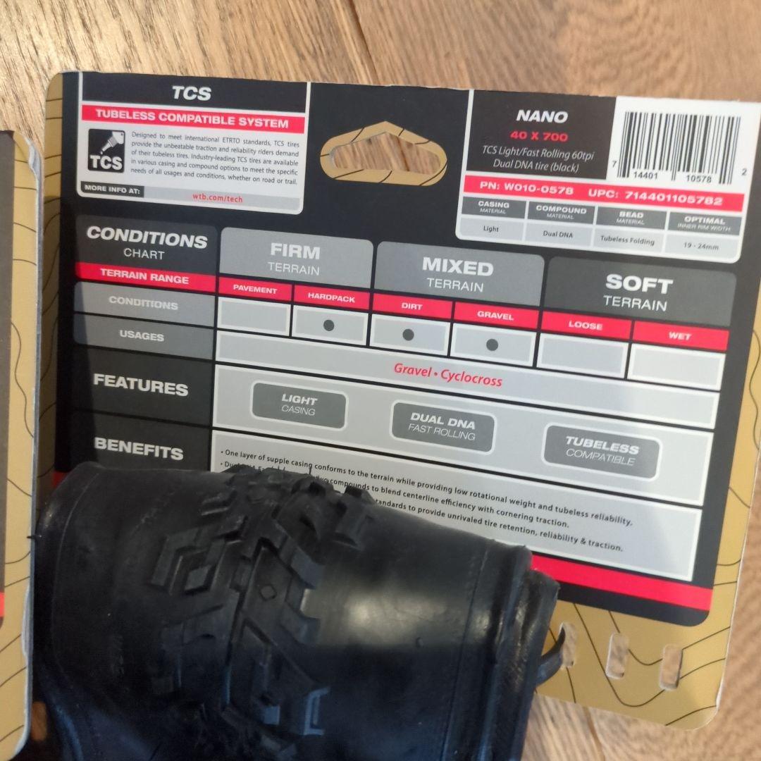 WTB NANO 40 x 700 チューブレス クリンチャー 両用