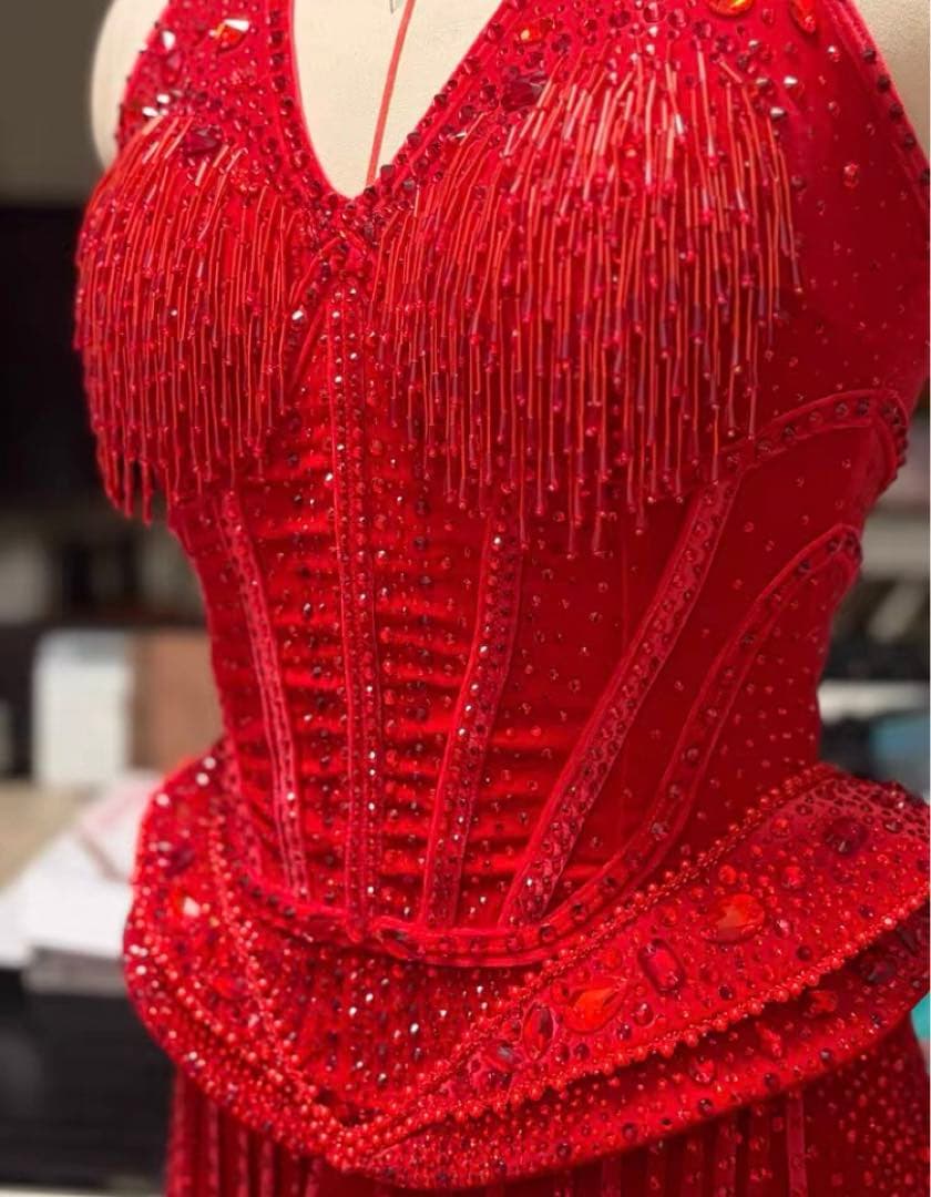 社交ダンスドレス　競技ダンス　ラテンドレス　試合デモ