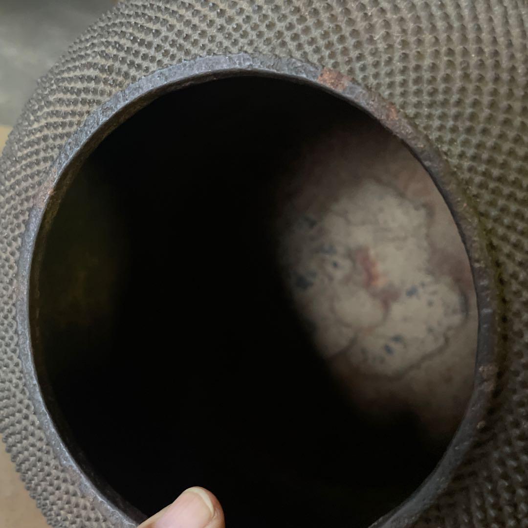 m.m高木治良兵衛 鉄釜共箱 野々田風炉型電熱器セット　茶道具